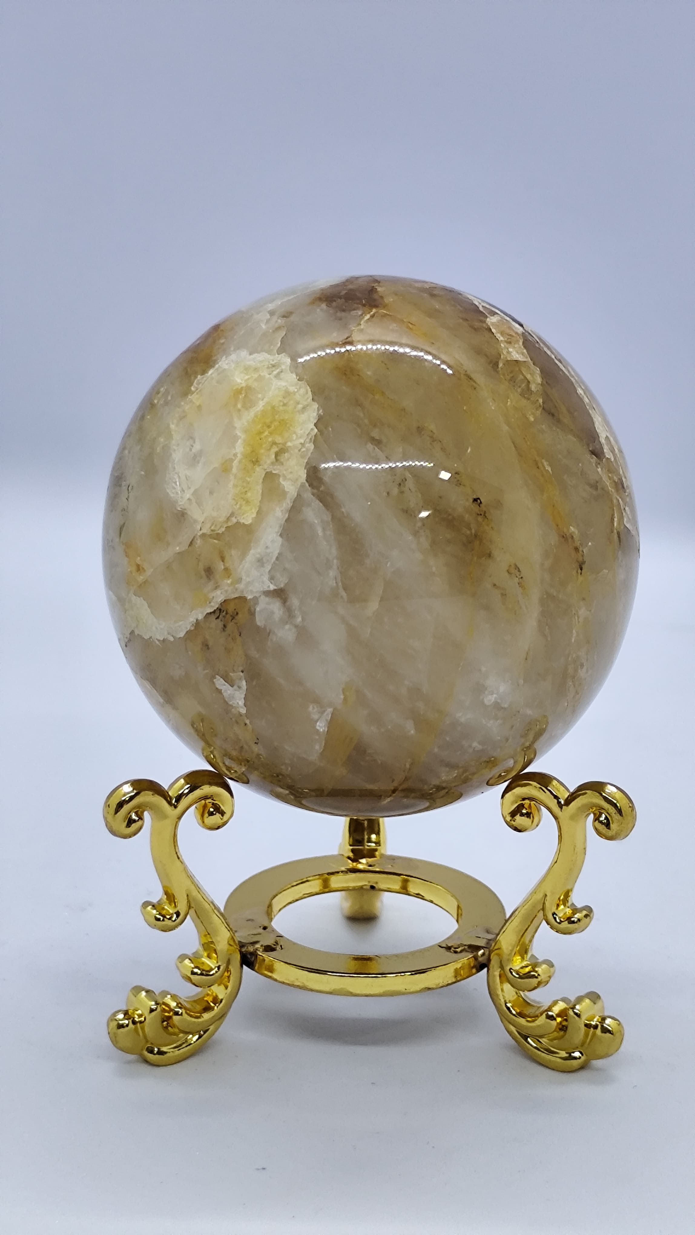 Esfera de Quartzo Dourado.
